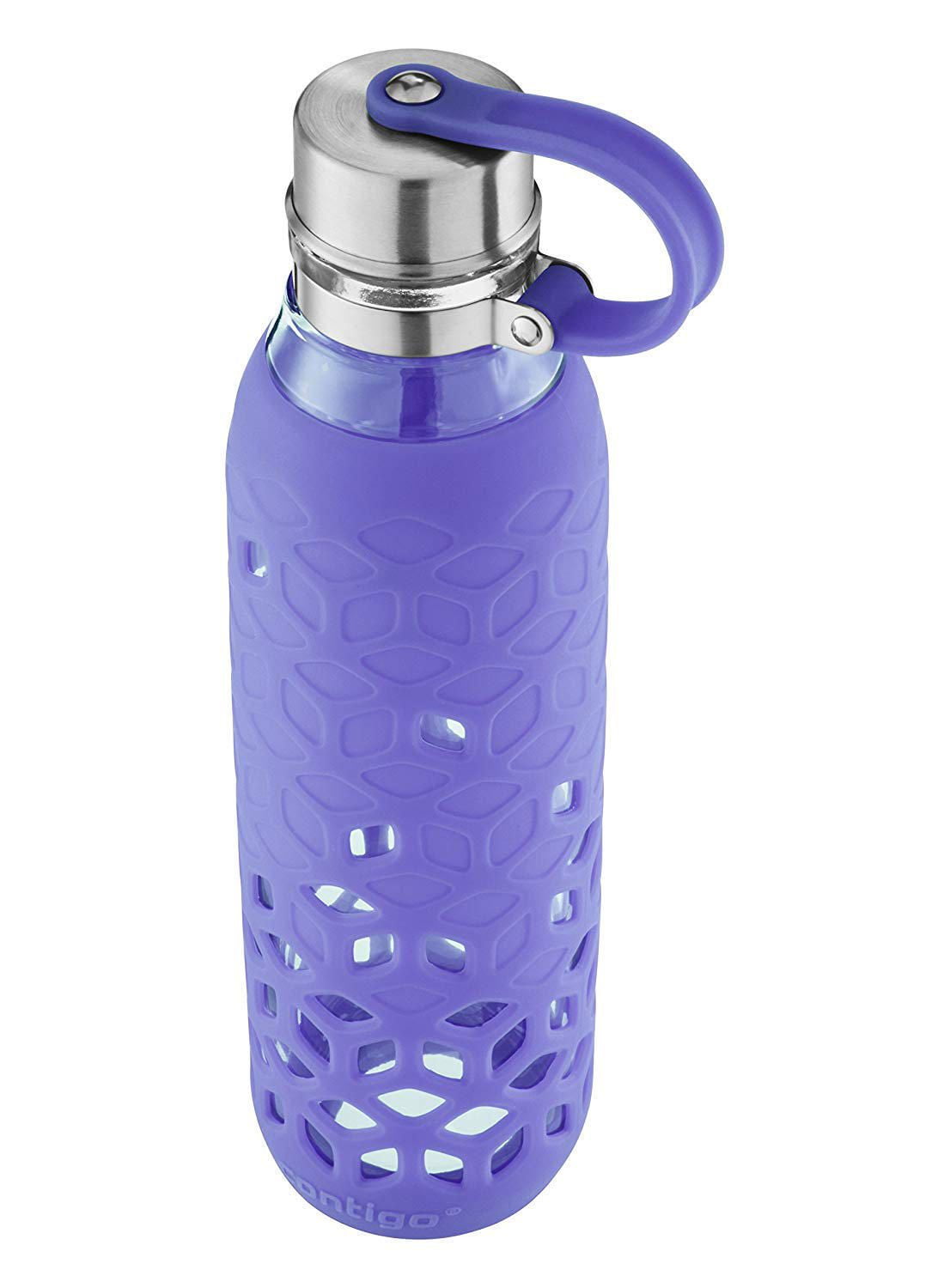 Contigo Purity 20 Oz Glass Water Bottle With Petal Sleeve Grapevine 