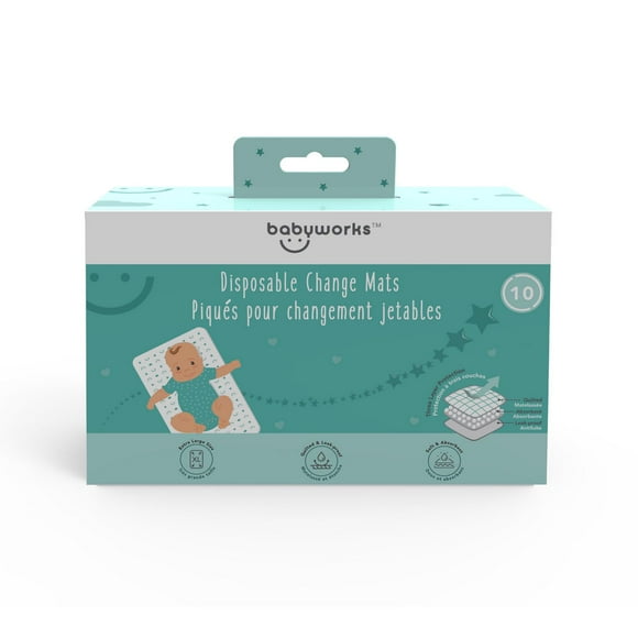 Baby Works™ Disposable Change Mats - 10pk