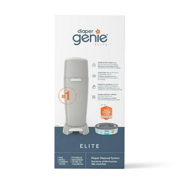Poubelle à couches Diaper Genie Elite Avec de pince bloqueodeur