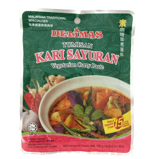 Pâte de cari végétarien Tumisan Kari Sayuran de Delimas 120 g