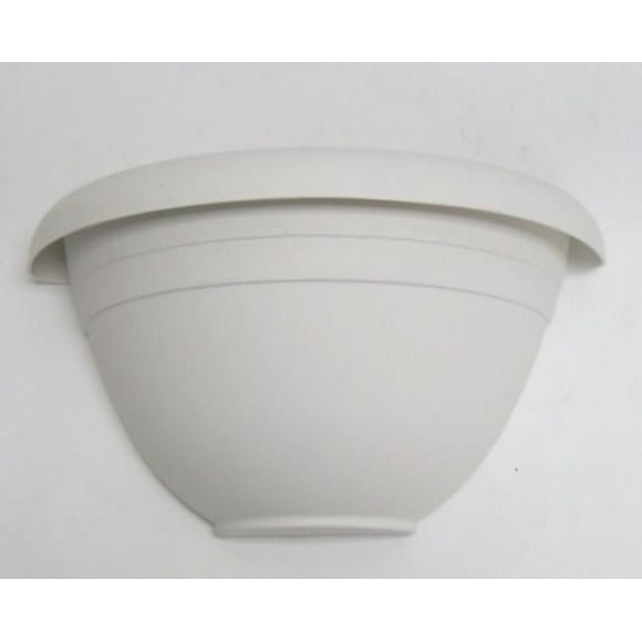 Planteur de forme ronde pour mur; blanc