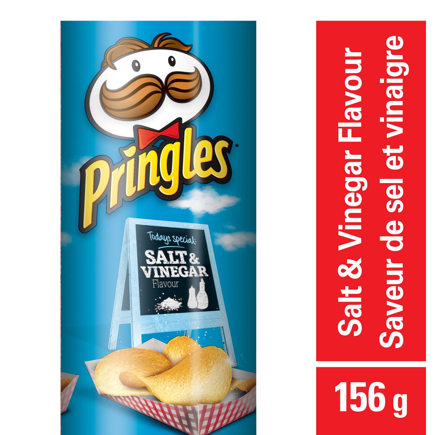 Pringles Salt & Vinegar Flavour Potato Chips 156 G 