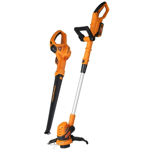 LawnMaster 24V MAX LithiumIon Cordless Grass Trimmer And Sweeper Combo
