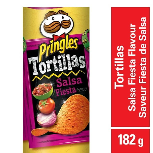 Croustilles Pringles tortillas à saveur de fiesta de salsa