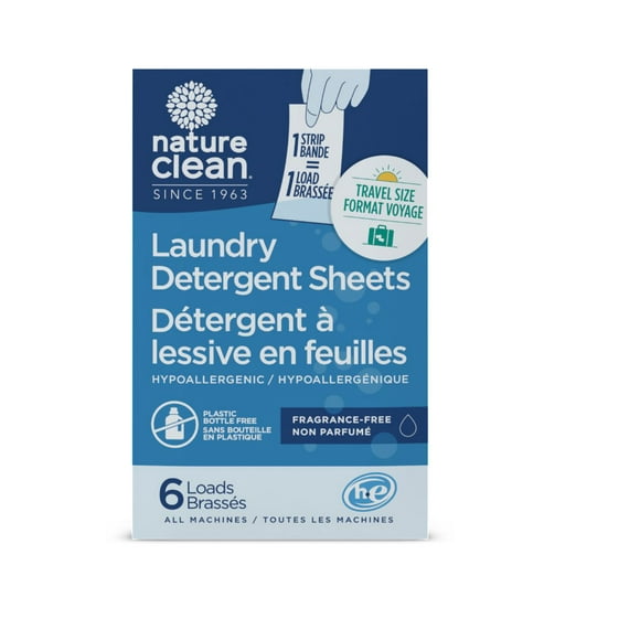 Travel Size Laundry Sheets Fragrance Free 6ct