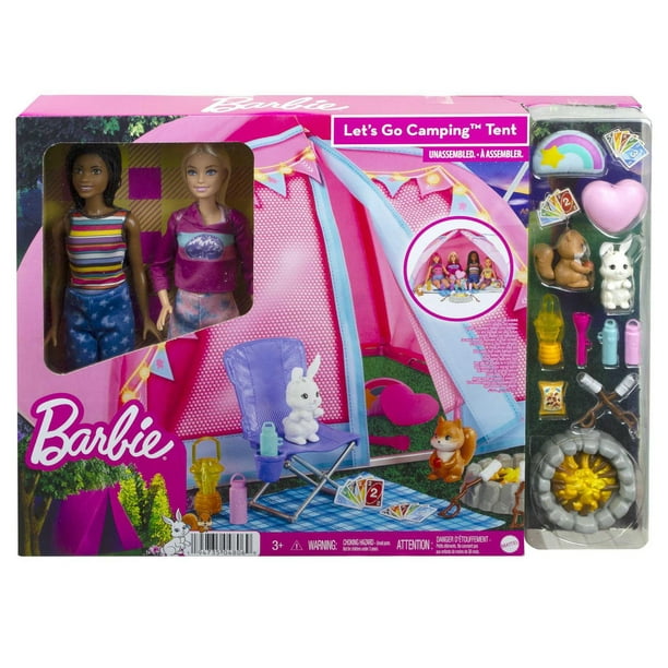 Barbie It Takes Two Camping Playset with Tent, 2 Barbie Dolls & Accessories  