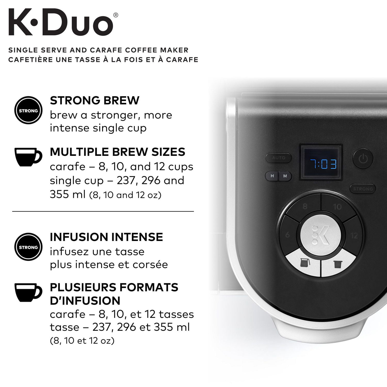 Keurig K-Duo Single Serve K-Cup Pod And Carafe Coffee Maker, With