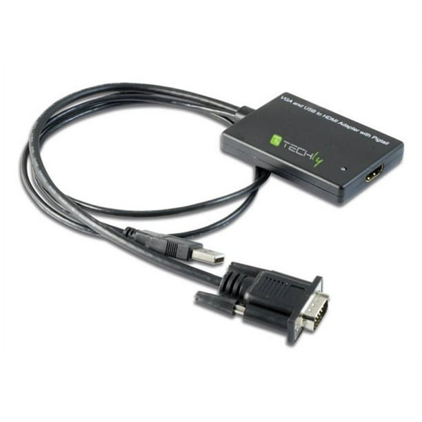 Câble convertisseur VGA à HDMI avec audio de Techly