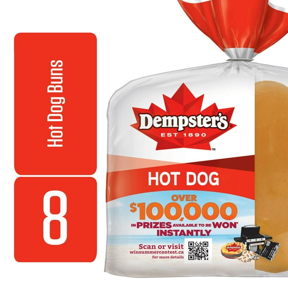 Dempster’s® Original Hot Dog Buns, Pack of 8; 376 g