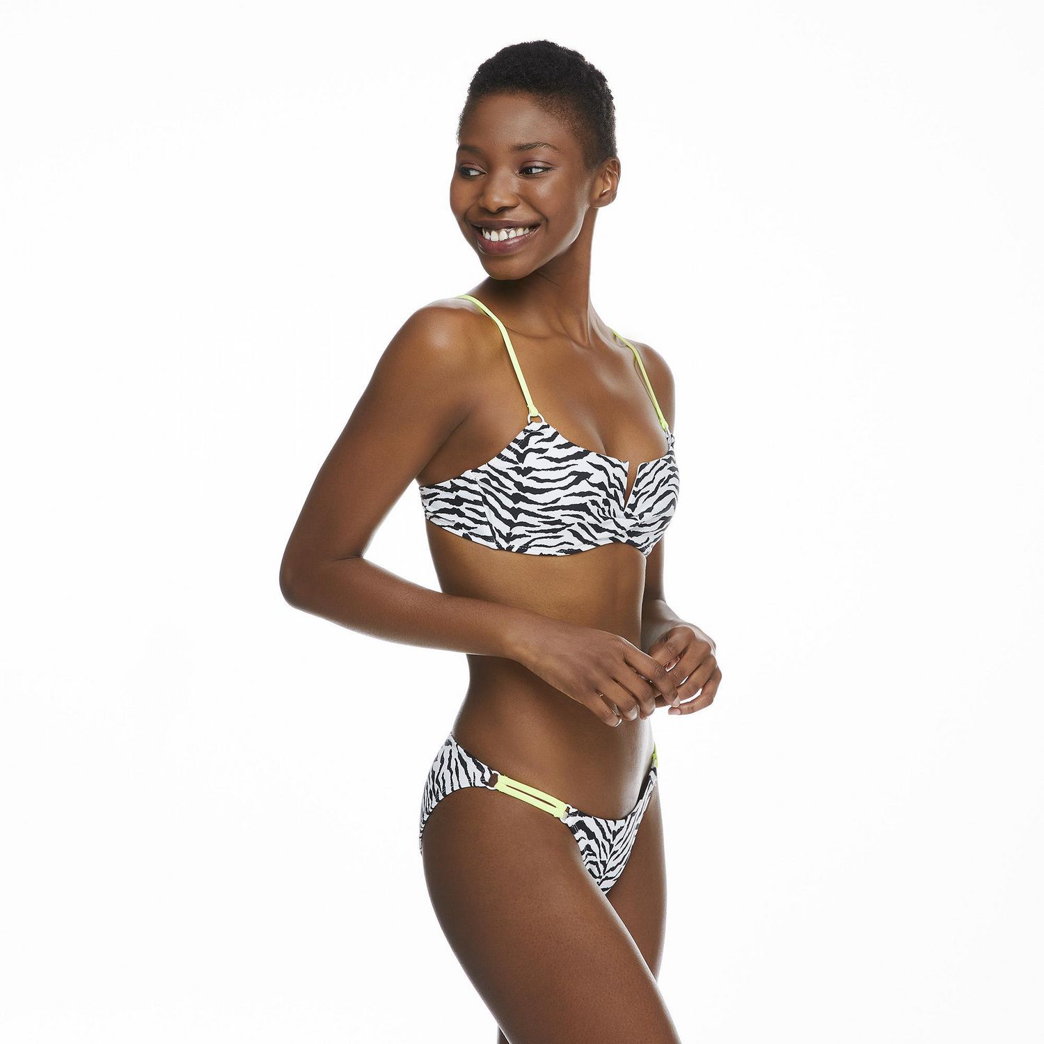 Juniors' Ninety-Nine° V-Wire Bralette Swim Top