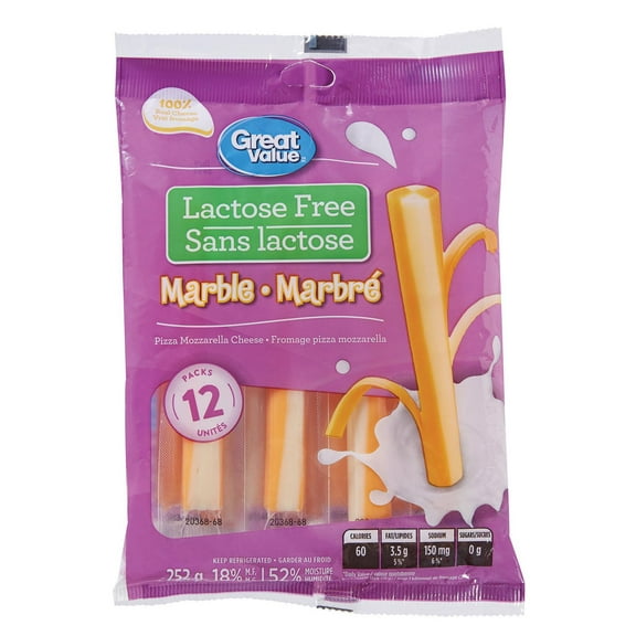 Great Value Lactose Free Marble Cheese Strings