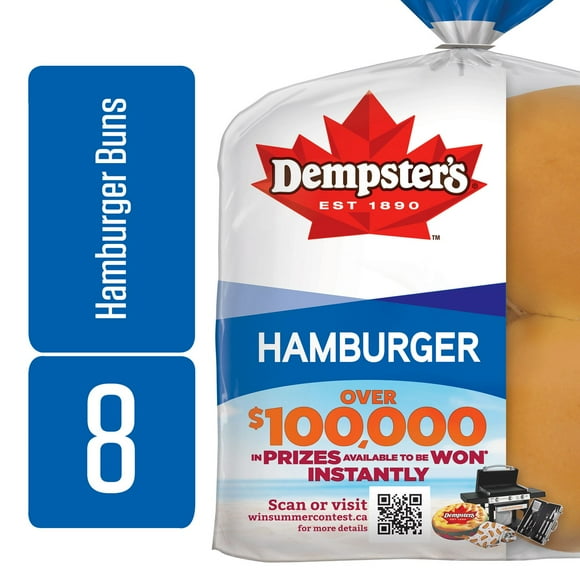 Dempster’s® Original Hamburger Buns, Pack of 8; 400 g