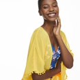 thumbnail image 4 of George Women's Chiffon Pompom Cover-Up, 4 of 6