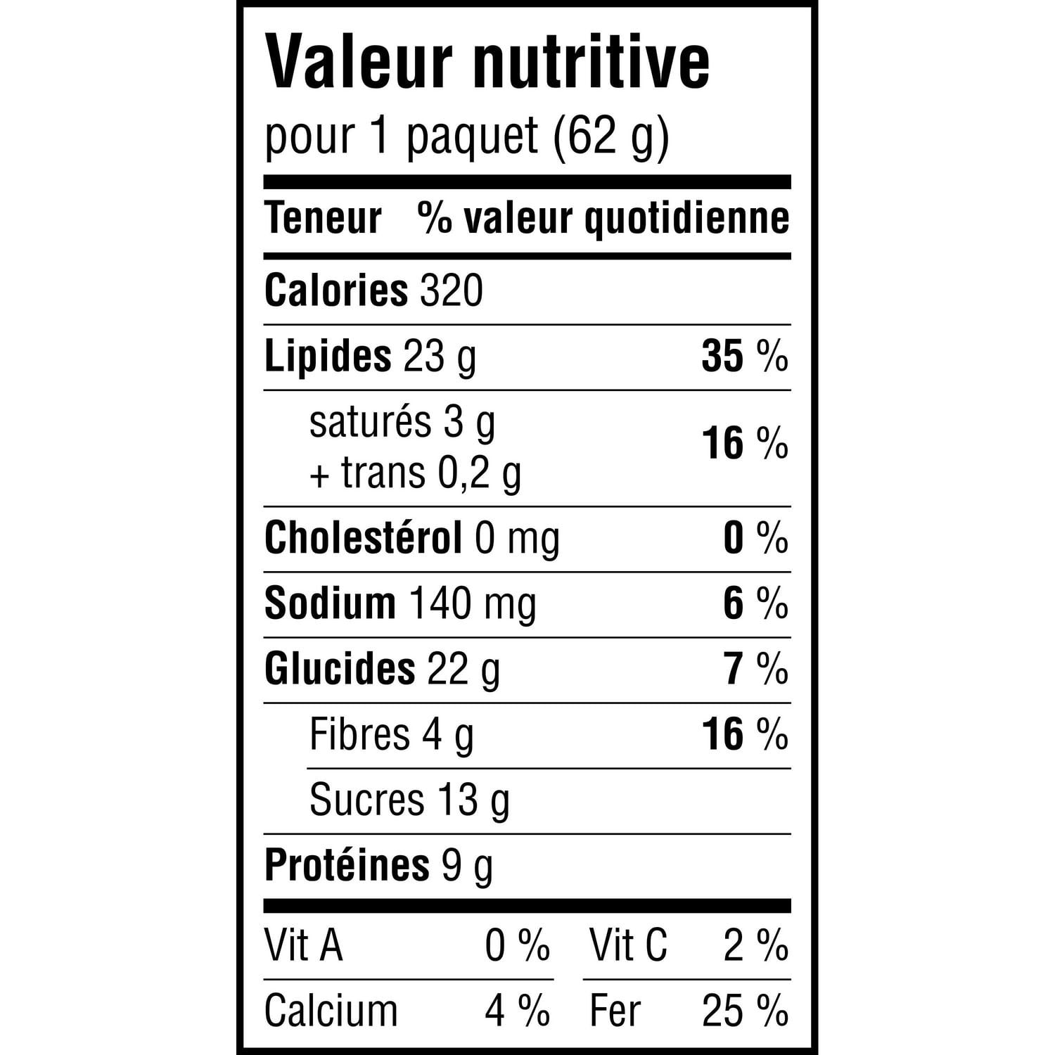 Munchies Mélange du randonneur et fruit Noix 62GM