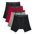 thumbnail image 1 of Fruit of the Loom Men's Ringer Boxer Briefs, 4-Pack, 1 of 6