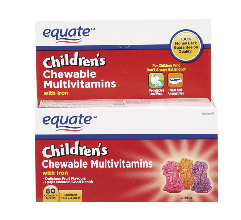 Equate Children's Chewable Multivitamins with Iron Walmart Canada
