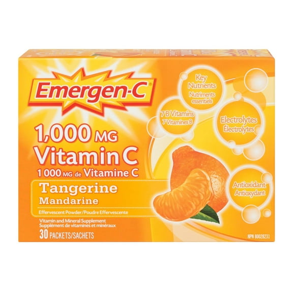 Emergen-C® Tangerine 1000mg Vitamin C / Electrolytes / B Vitamins Mineral Supplement