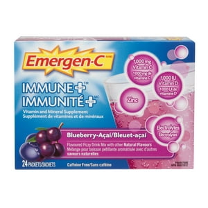 Emergen-C Immune + Blueberry-Acai Caffine Free Vitamin And Mineral Supplement Drink Mix