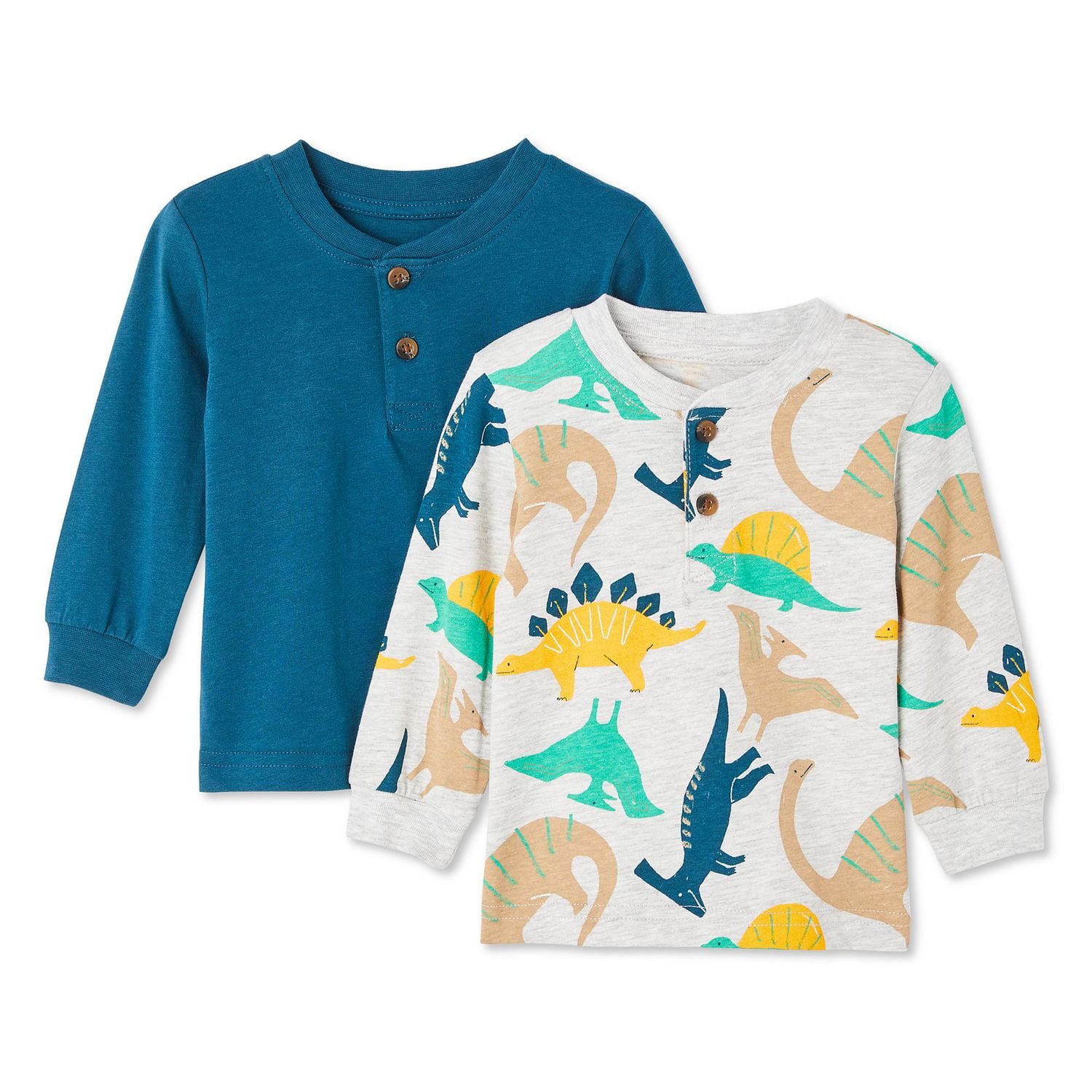 George Baby Boys' Henley Tee 2-Pack, Sizes 0-24 months