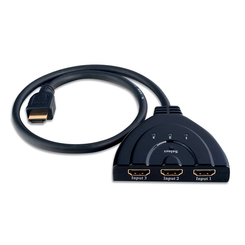 Fansport Commutateur HDMI Commutateur Haute Vitesse CâBle Séparateur HDMI 3 en 1 Out 