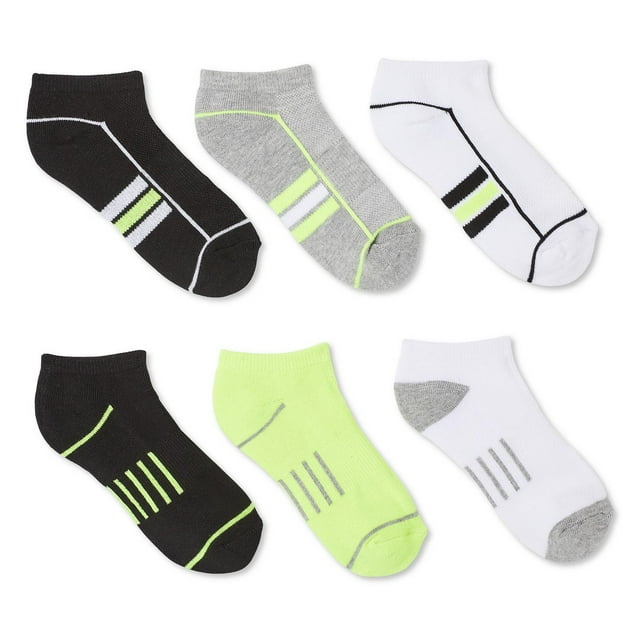 Athletic Works Boys' Low-Cut Socks 6-Pack