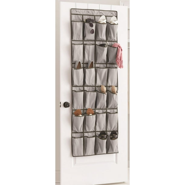 Mainstays Over the Door Shoe Organizer, Hanging Shoe Holder with 24