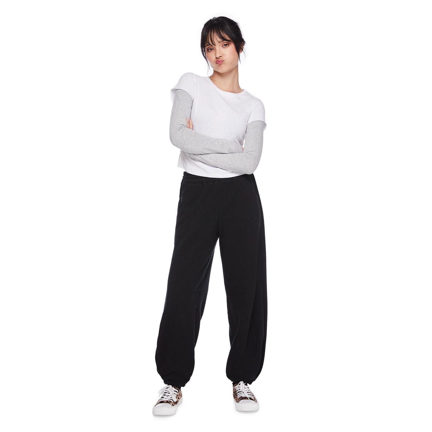 Haut trompe-l’œil à manches longues avec encolure ras du cou My Sister’s Closet pour filles Tailles P-TTG