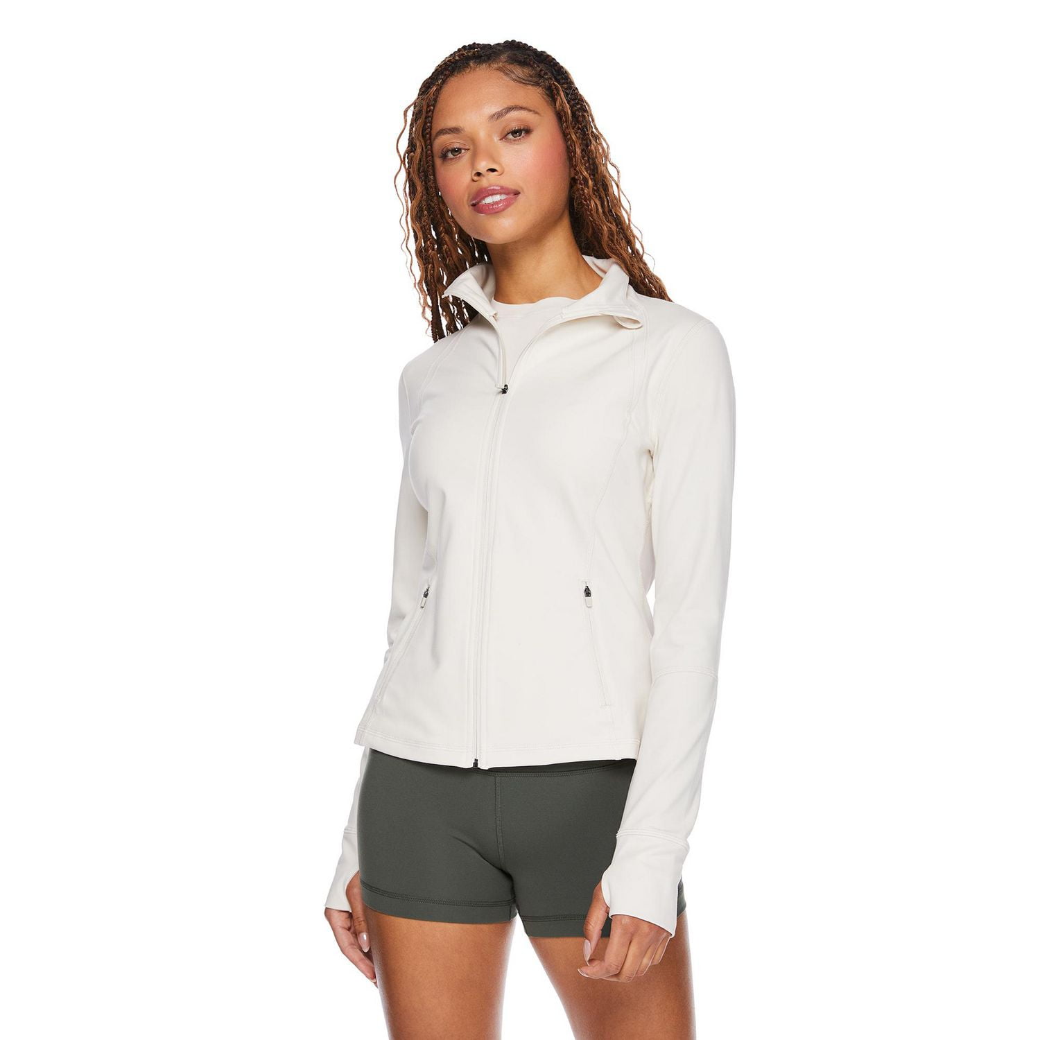 Manteau performance zippé sur la longueur Athletic Works pour femmes