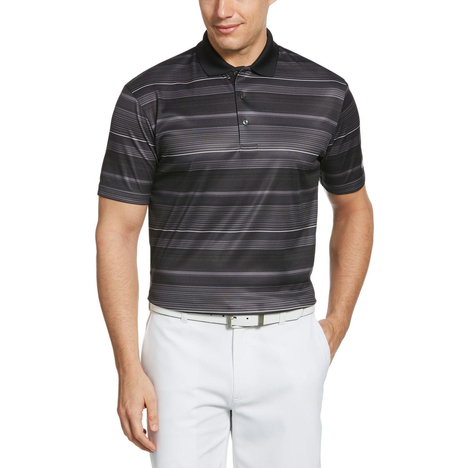 Polo de golf de manga corta a rayas para hombre