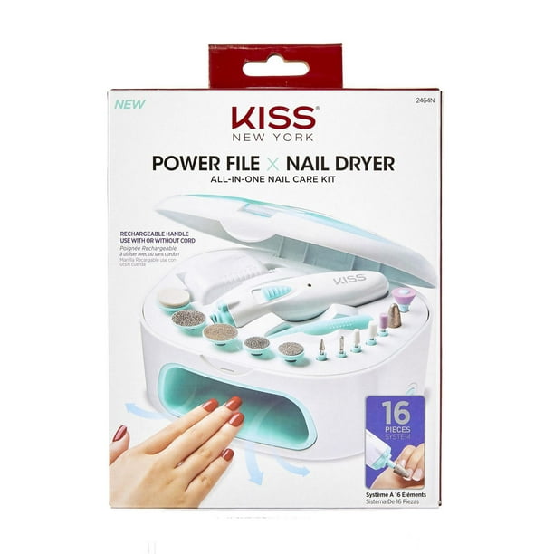 Kiss : Sèche-ongles et lime électrique Système de 16 unités