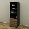 thumbnail image 2 of Nexera Next Bookcase, Black And Walnut, 2 of 6