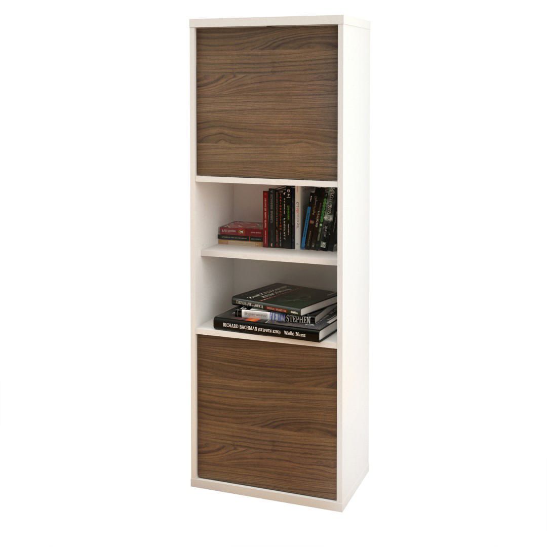 Nexera Liber-T 2-Door Bookcase, White And Walnut | Walmart Canada