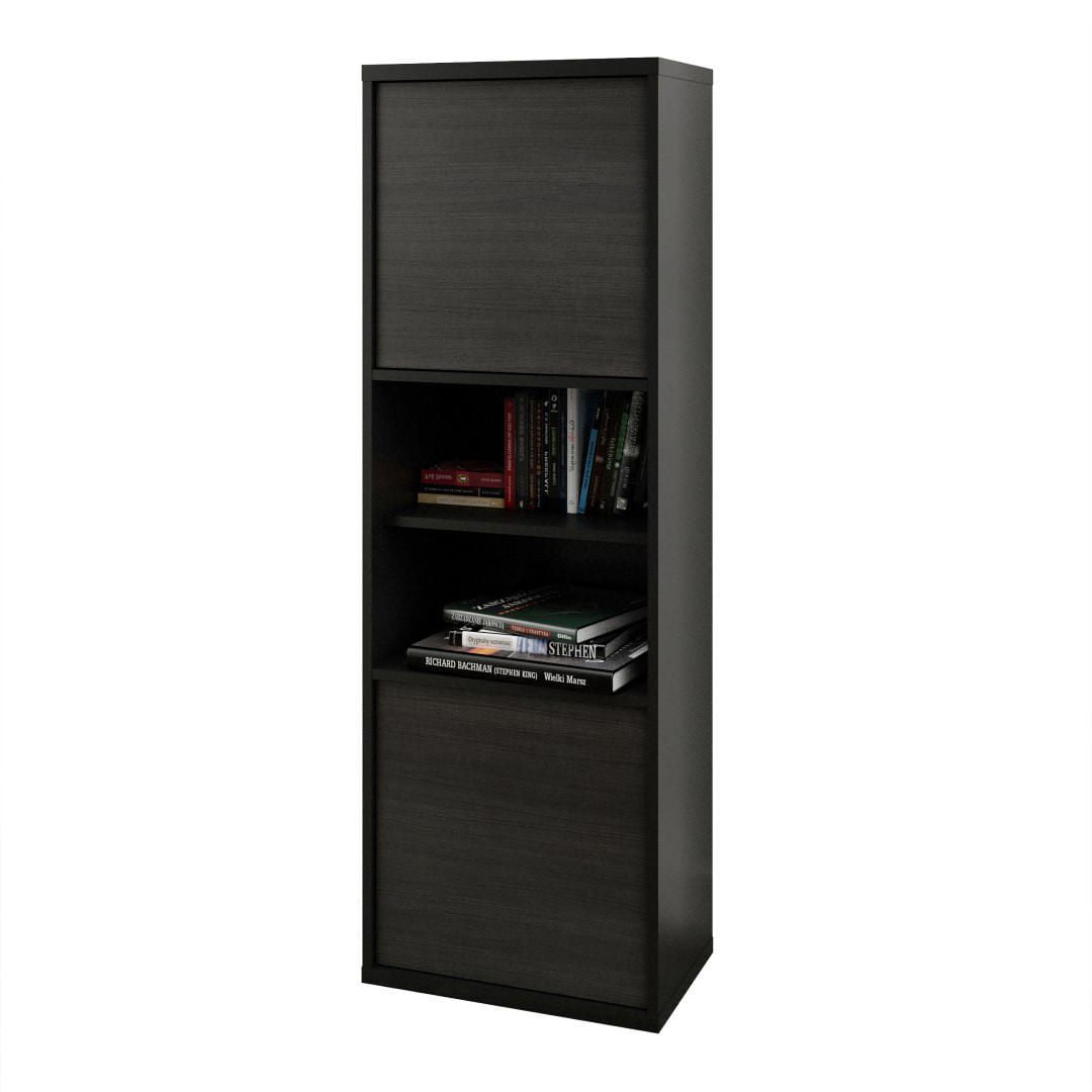 Nexera Sereni T 2 Door Bookcase Black And Ebony Walmart Canada