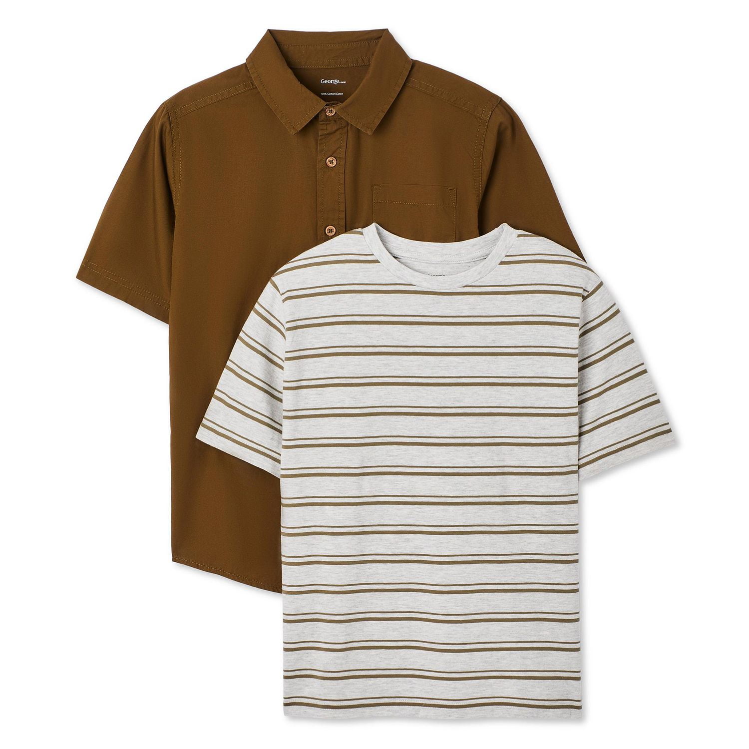 George Boys' Woven Shirt 2-Piece Set