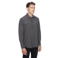 thumbnail image 2 of Dark Black Men's Long-Sleeve  Button-Down Shirt, 2 of 6