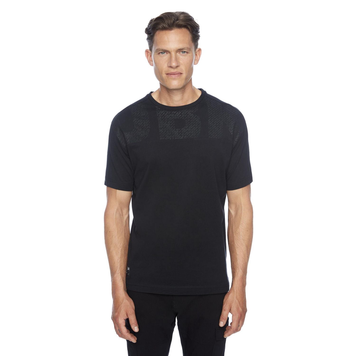 Dark Black Men's Short-Sleeve Graphic T-Shirt