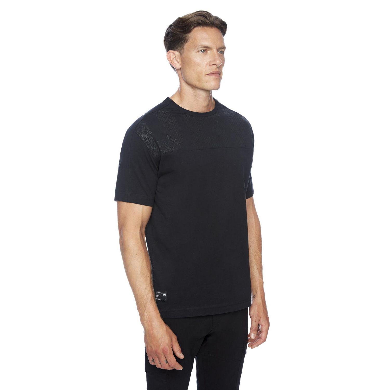 Dark Black Men's Short-Sleeve Graphic  T-Shirt