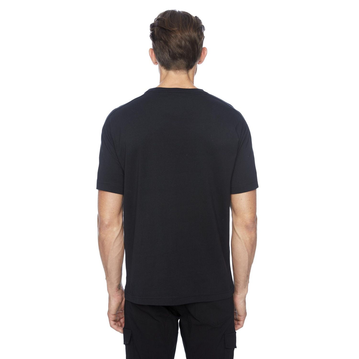 Dark Black Men's Short-Sleeve Graphic  T-Shirt