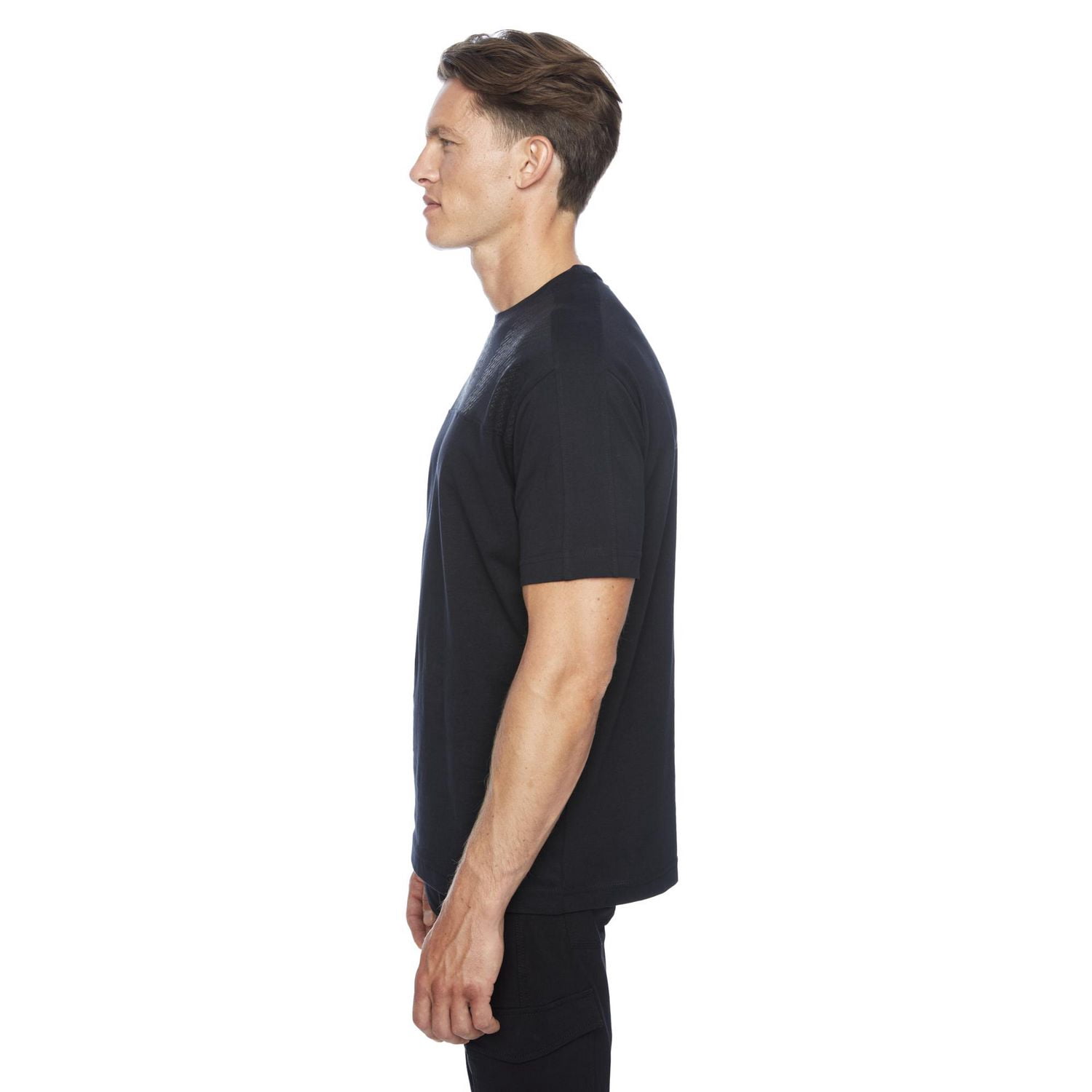 Dark Black Men's Short-Sleeve Graphic  T-Shirt