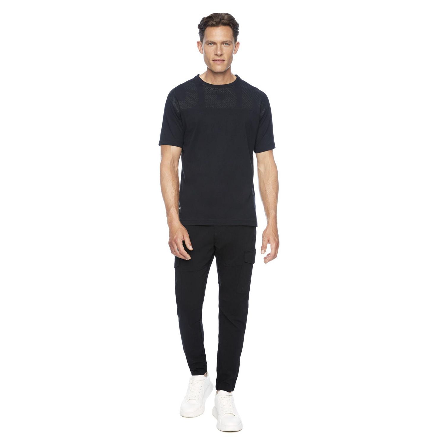 Dark Black Men's Short-Sleeve Graphic  T-Shirt
