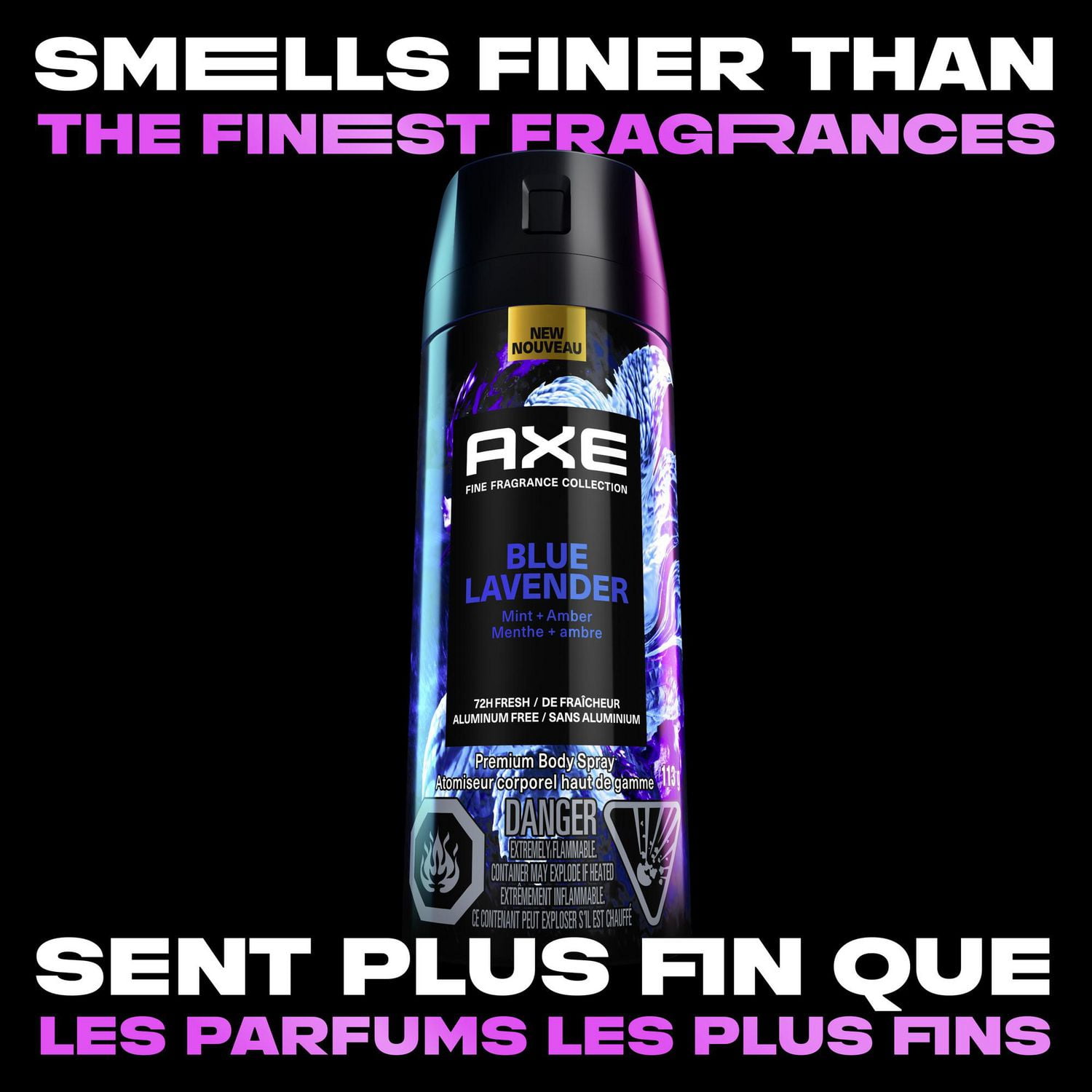 Axe Fine Fragrance Collection Men's Premium Deodorant Spray Blue