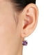 Boucles d'oreilles à crochet Tangelo avec améthyste 7 ct PBT et accents de diamants en or rose 10 k – image 3 sur 3
