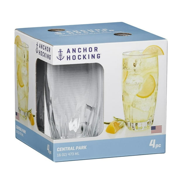 Anchor Hocking 16 Ounce Central Park Drinking Glasses