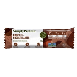 Simply Protein Dark Chocolate Almond Crispy Snack Bar 40g