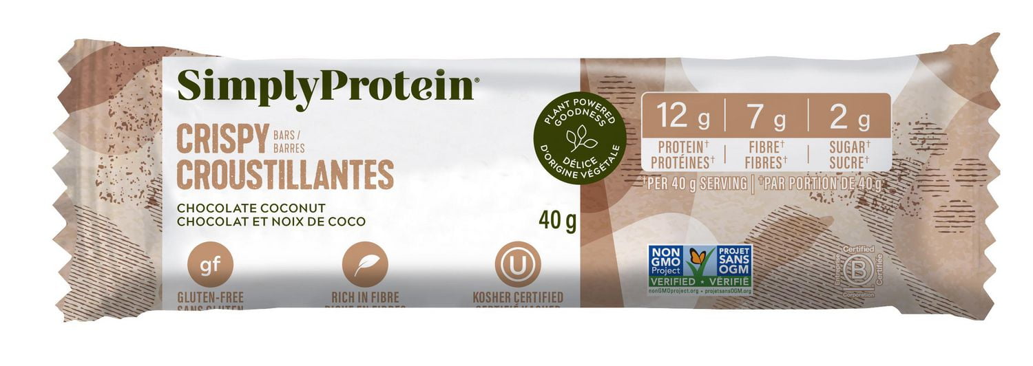 Simply Protein Chocolate Coconut Crispy Snack Bar 12 x 40g, SP CHOC COCO CRSP SB 12 x 40g