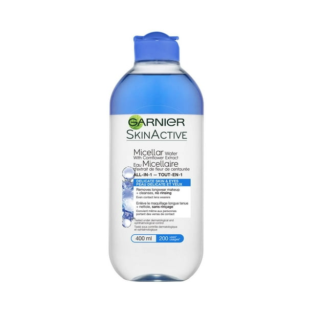 Skinactive Micellar Water with Cornflower Extract, All-in-1 Micellar ...