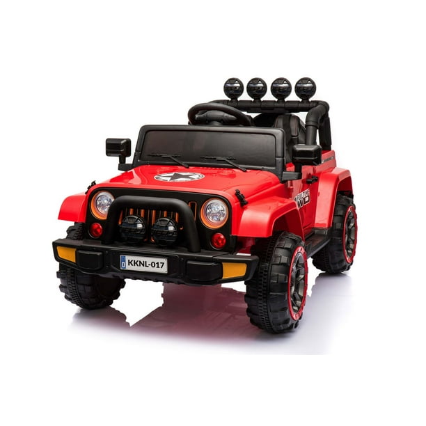 Jouet porteur 12V Style Jeep de Kool Karz Rouge