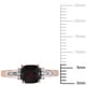 Tangelo 1.33 Carat T.G.W Garnet and Diamond-Accent 10 K Rose Gold Ring - image 2 of 4