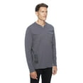 thumbnail image 2 of Dark Black Henley graphique à manches longues pour hommes, 2 of 6
