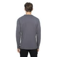 thumbnail image 3 of Dark Black Henley graphique à manches longues pour hommes, 3 of 6